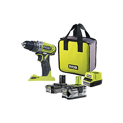 Perceuse-visseuse à percussion RYOBI 18V OnePlus - 2 Batteries 4.0Ah et 2.0Ah - 1 Chargeur - R18PD2-242S