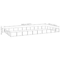 Acheter vidaXL Chenil Argenté 50 m² Acier