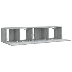 Avis vidaXL Ensemble de meubles TV 2 pcs Sonoma gris Bois d'ingénierie