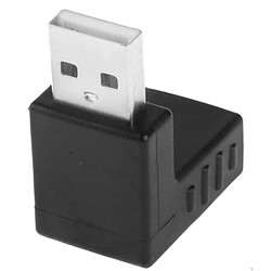 Wewoo Adaptateur noir USB 2.0 AM à AF avec angle de 90 degrés