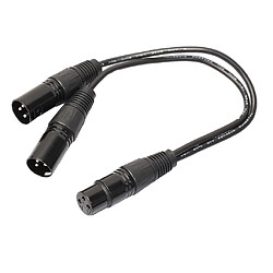 Acheter 2x Y Splitteur Câble XLR 3 Pin Corde Connecteur Pour Microphone Audio