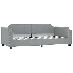 vidaXL Lit de repos sans matelas gris clair 80x200 cm tissu