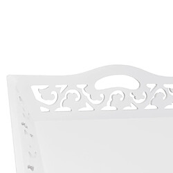 Avis vidaXL Table d'appoint avec plateau Blanc