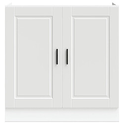 Avis vidaXL Meuble bas pour évier Porto blanc 80x46x81,5 cm bois ingénierie