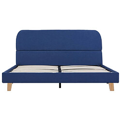 Avis Maison Chic Lit adulte - Lit simple Cadre de lit,Structure du lit Contemporain Bleu Tissu 140 x 200 cm -MN66337