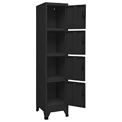 Avis vidaXL Armoire à casiers Noir 38x45x180 cm Acier