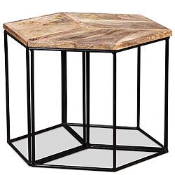 vidaXL Table basse Bois de manguier massif 56x48x40 cm