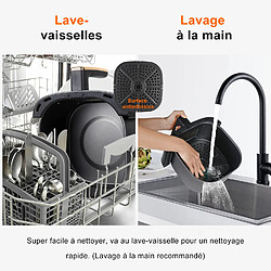 Acheter MONMECD Friteuses à air sans huile 5 L,1700W, Minuterie,Écran Tactile Température Réglable,Fenêtre Visible,Airfryer Noir