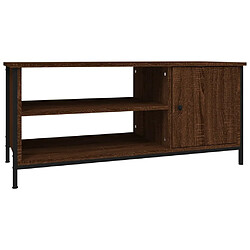 Maison Chic Meuble TV scandinave - Banc TV pour salon chêne marron 100x40x45 cm bois d'ingénierie -MN95518