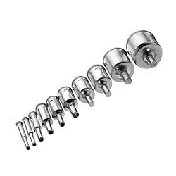 Acheter 10pcs Diamant Trou-scie Carreaux 6-32mm Marbre De Verre Céramique Coupe-foret Ensemble