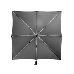 Parasol déporté carré ardoise Equador - 3 x 3 m - Hespéride