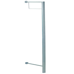 Pegane Garderobe murale coloris alu - Dim : L 4 x P 38 x H 181 cm 