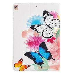 Avis Etui en PU impression de motifs avec support papillon vif pour votre Apple iPad 10.2 (2019)