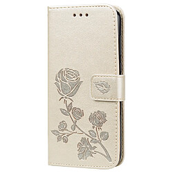 Wewoo Housse Coque Étui en cuir PU à rabat horizontal relief rose pour Huawei Honor 8S / Y5 2019avec support et fentes cartes et portefeuille or