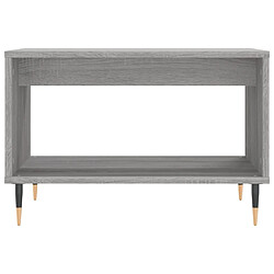 Avis vidaXL Table basse sonoma gris 60x50x40 cm bois d'ingénierie