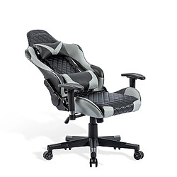 Acheter FOXSPORT Fauteuil gamer, chaise gaming inclinable avec accoudoir 2D, hauteur du siège réglable, support lombaire et appui-tête, gris