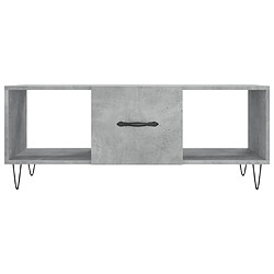 Acheter vidaXL Table basse gris béton 102x50x40 cm bois d'ingénierie