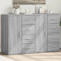 vidaXL Buffets 2 pcs sonoma gris 59x39x80 cm bois d'ingénierie