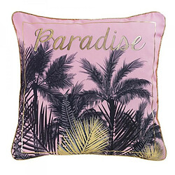 Paris Prix Coussin Passepoil Paradise 45x45cm Rose & Noir