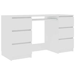 Maison Chic Bureau,Table de travail,bureau de travail pour chambre Blanc 140x50x77 cm Bois d'ingénierie -GKD11983