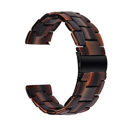 Bracelet en résine attache rapide, 22mm, chocolat pour votre Fossil Gen5 Carlyle/Gen5 Julianna/Gen5 Garrett/Gen5 Carlyle HR