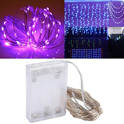 Wewoo Guirlande argent et Violet 10m 6W 100 LEDs SMD 0603 IP65 Étanche 3 x AA Batteries Boîte Fil Chaîne Lumière Fée Lampe Décorative Lumière, DC 5V