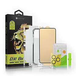 Ozzzo ensemble bestsuit 6in1 pour etui iphone 12 pro / verre trempe flexi / film arriere / verre d'appareil photo / chiffons / applicateur (tampon d30)