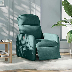 vidaXL Fauteuil inclinable électrique Vert foncé Tissu