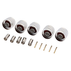 Avis 5pcs Connecteur Mâle à Sertir Pour Câble Coaxial (ksr) Lmr195 Rg58 Rg142