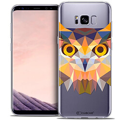 Caseink Coque Housse Etui Samsung Galaxy S8 (G950) [Crystal Gel HD Polygon Series Animal - Souple - Ultra Fin - Imprimé en France] Hibou