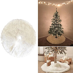 Wewoo Ornements de noël Sapin de en peluche Jupe ornement rond blanc, Diamètre: 90cm