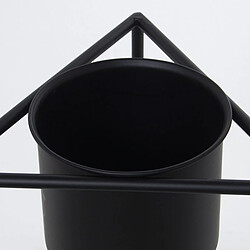 Avis Set de pots de fleurs Alexandra House Living Noir Métal Avec support (2 Pièces)