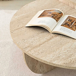 Acheter Hanah Home Table basse en aggloméré Podium beige travertine.