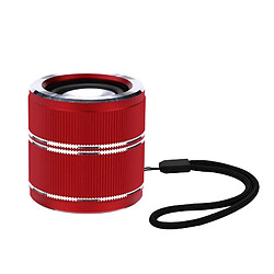 Universal Super mini haut-parleur Bluetooth sans fil portable de haute qualité interconnexion stéréo 3D TWS contrôle du volume à un bouton/page suivante | haut-parleur portable (rouge)