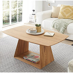 Acheter Pegane Table basse en chêne sauvage huilé - Longueur 110 x Hauteur 45 x Profondeur 70 cm