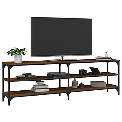 Avis vidaXL Meuble TV chêne marron 160x30x50 cm bois d'ingénierie