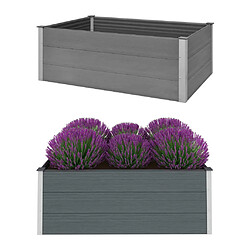 Maison Chic Jardinière,Lit surélevé de jardin - Bac à fleurs - pot de fleur WPC 150x100x54 cm Gris -GKD29647