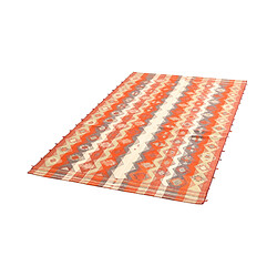 Vidal Tapis de laine 216x142 orange Jajim pas cher