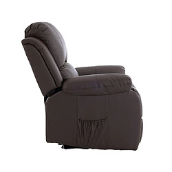 Bestmobilier Armand - fauteuil relax en cuir vegan