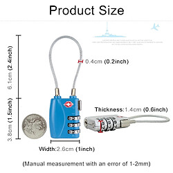 Acheter Wewoo Cadenas alliage de zinc, mot passe à 3 chiffres, à bagages TSA Lock (bleu)