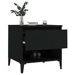 Maison Chic Table d'appoint | Table Basse Noir 50x46x50 cm Bois d’ingénierie -GKD75989 pas cher