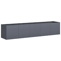 vidaXL Jardinière acier laminé - 200x40x40 cm - Anthracite