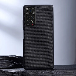 Coque en TPU + PU anti-empreintes digitales, anti-rayures, noir pour votre Xiaomi Redmi Note 11S 4G