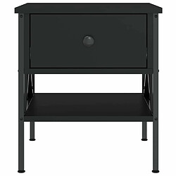 Maison Chic Table de chevet,Table de nuit,Table d'appoint pour salon noir 40x42x45 cm bois d’ingénierie -MN41362 pas cher