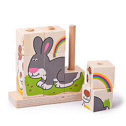 Bigjigs Toys Puzzle de blocs à empiler d'animaux