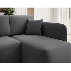 Bestmobilier Suzie - canapé d'angle droit 4 places convertible avec coffre en velours pas cher