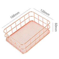 rose or métal plateau de table de rangement panier stylo organisateur rectangle s pas cher