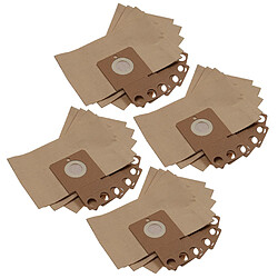 vhbw 20x Sacs remplacement pour Kärcher 6.904-257.0 pour aspirateur - papier, 24,5cm x 20,5cm marron