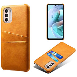 Coque en TPU + PU KSQ avec porte-cartes orange pour votre Motorola Moto G41/G31