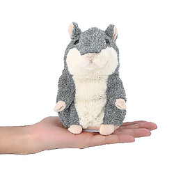 Universal Mignon parlant hamster peluche jouet sonore son hamster jouet animal jouet gris gris